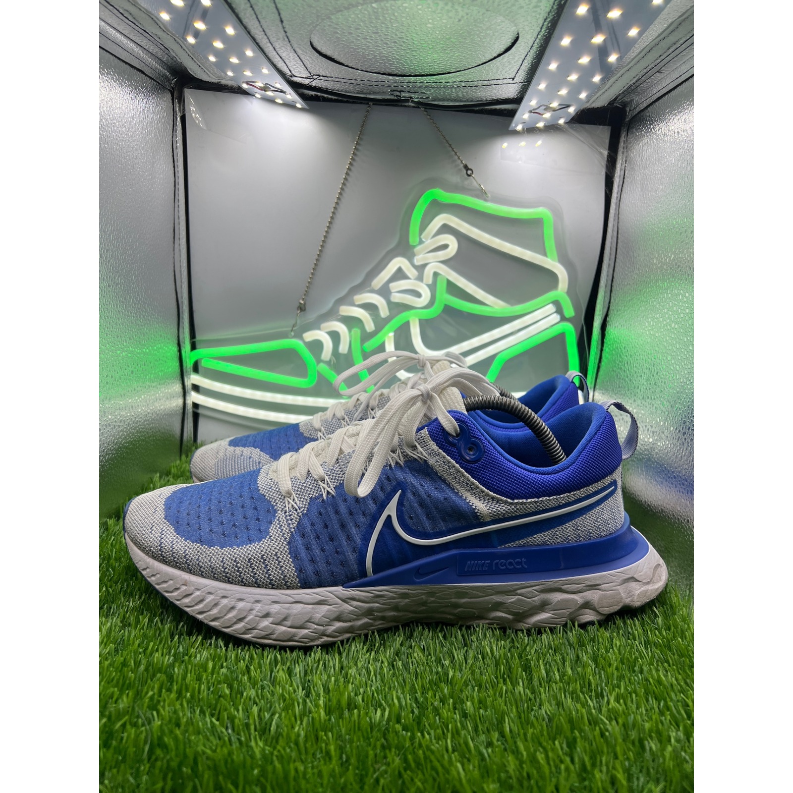 Nike React Infinity Run Flyknit 2 White Hyper Royal Low Men's Sz 11 Ct2357-104
